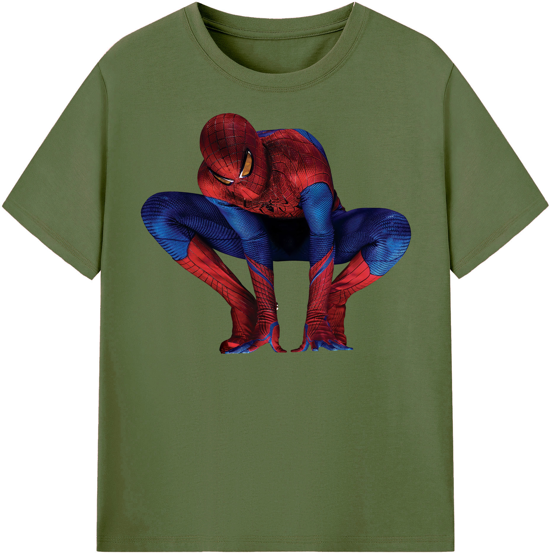 （画像用） Spider Man スパイダーマン 綿100％半袖Tシャツ（フロントプリント）